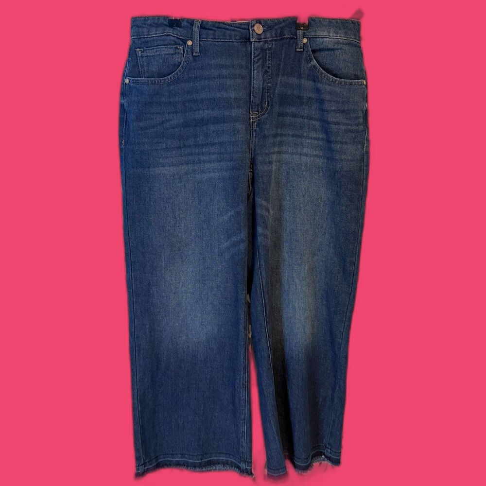 Edited Jeans  Woman Size 6 New With Tags High Rise Wide Leg Crop Jean